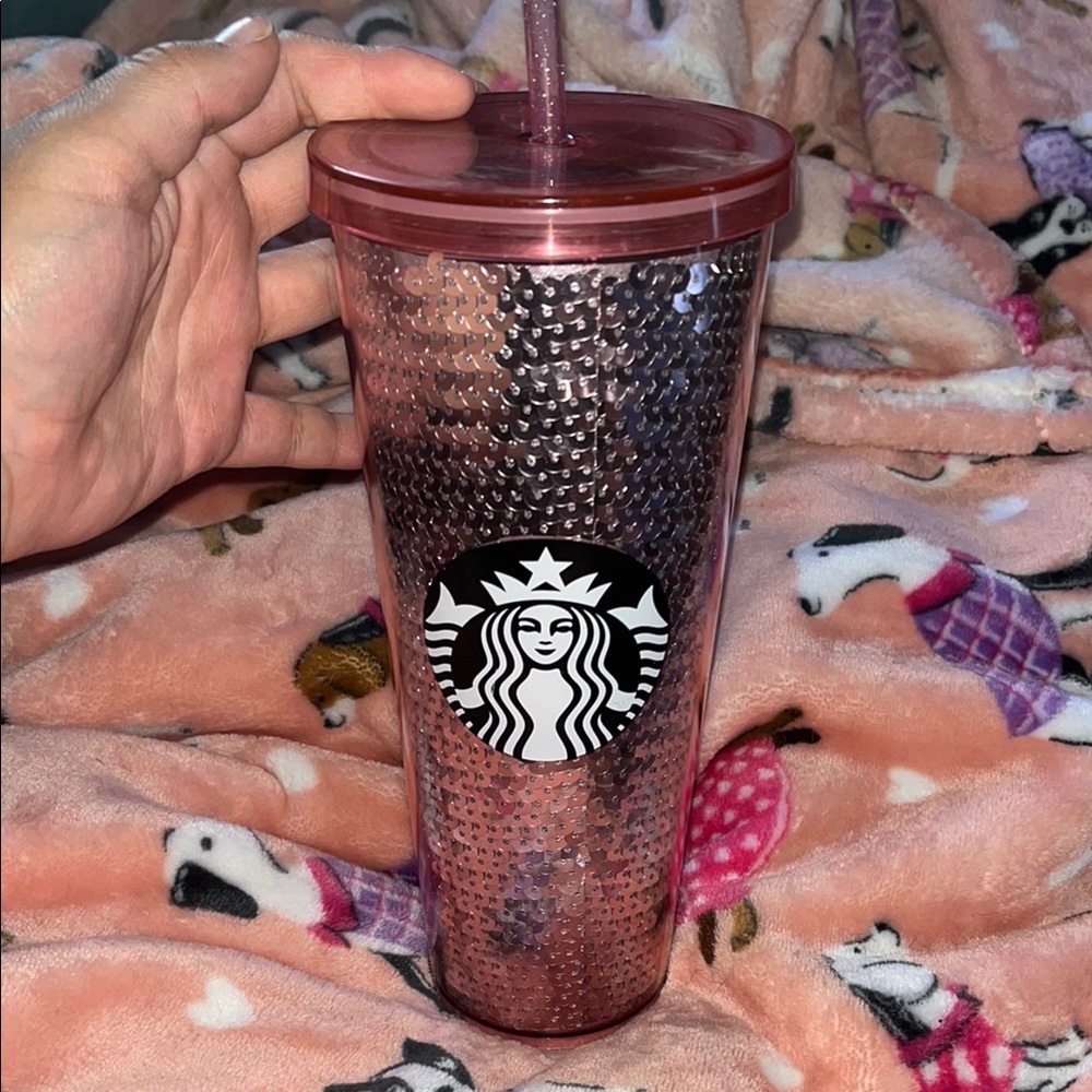 Starbucks Pink Tumbler with Straw